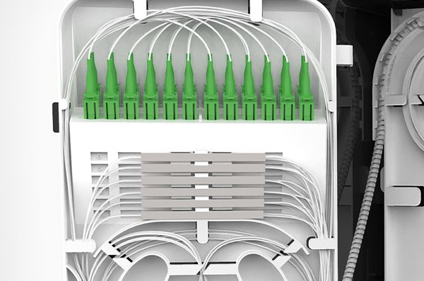 Max. 6 x 1:4 Bare End to LC/APC PLC Splitters