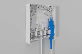 Application of the HellermannTyton Fibre Wall Outlet