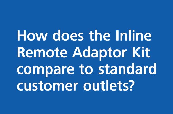 How does the Inline Remote Adaptor Kit compare to standard customer outlets?