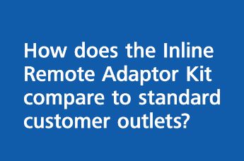 How does the Inline Remote Adaptor Kit compare to standard customer outlets?