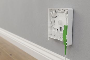 Application of the HellermannTyton Fibre Wall Outlet